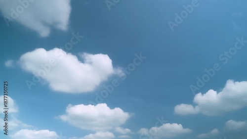 Fast Moving Clouds in Blue Sky Timelapse