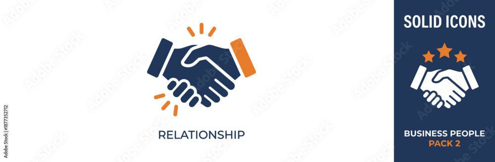 Obraz premium Handshake business partnership icon vector