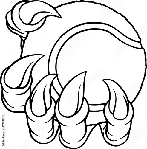 A tennis claw sports illust...