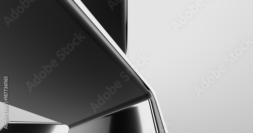 abstract metal background. 3d shapes wallpaper