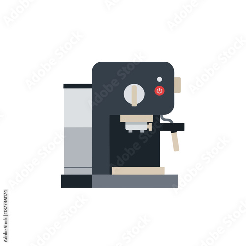Modern espresso machine illustration, perfect for cafes and coffee lovers