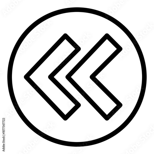 Chevron Double Left Free Icon