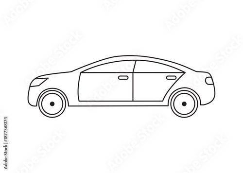 横から見た車のイラスト