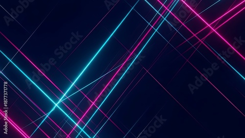 Neon pink and blue lines on dark background neon lines pink lines futuristic background