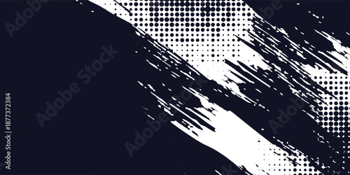 Abstract speed line style dark blue halftone banner design template. vector grunge blue elegant eps10