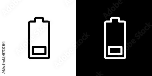 ローバッテリー・低残量のアイコン（ベクター）