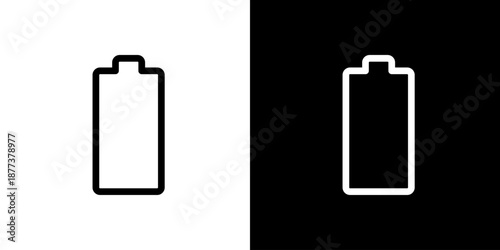 バッテリー・バッテリーゼロのアイコン（ベクター）