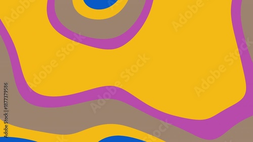 Vibrant abstract background with wavy shapes and bright colors.