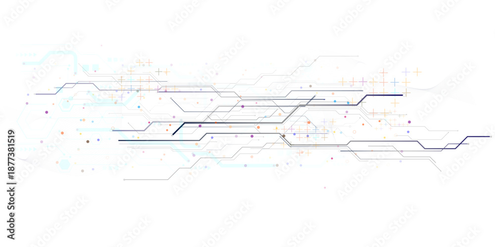 Obraz premium Vector cloud data technology white background and network concept.