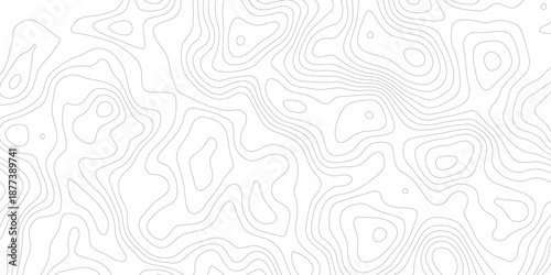 Topographic map background geographic line map with elevation assignments. Modern design with White background with topographic wavy pattern design.paper texture Imitation of a geographical map shades