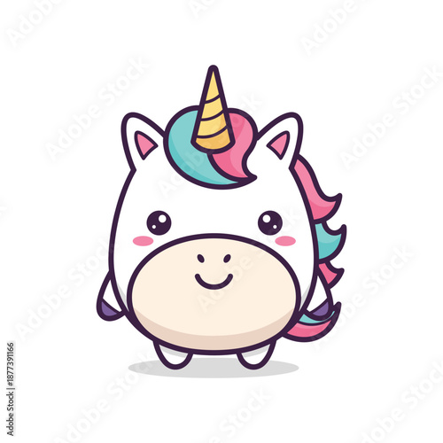Adorable Cartoon Unicorn Illustration