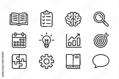 Checklist and calendar UI elements for productivity management apps