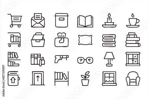 Household object interface icons for smart home dashboards