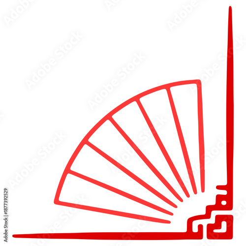 Traditional Chinese Hand Fan Corner