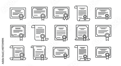 фотографія Collection of official certificates and documents