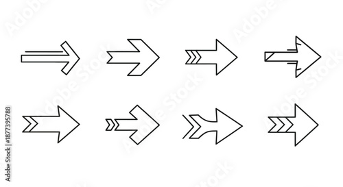 Collection of various arrow designs