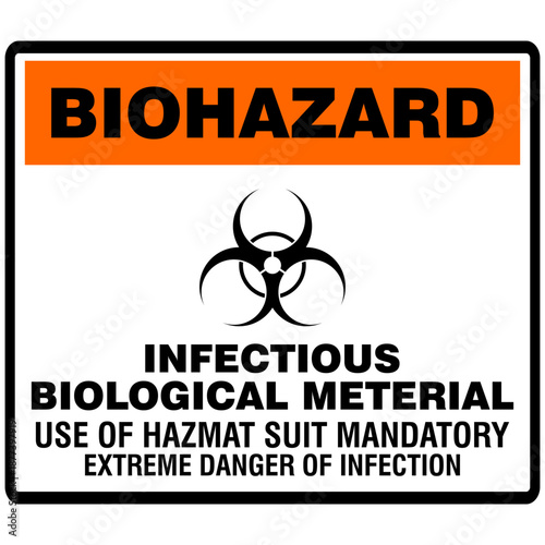 BIOHAZARD, infectious biological material, sign vector