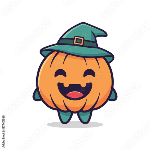 Happy Halloween Pumpkin Character Illustration