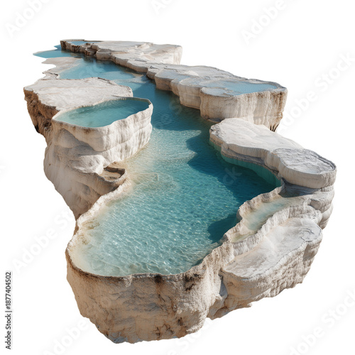 Wallpaper Mural Pamukkale Travertines Isolated on Transparent Background. PNG Torontodigital.ca