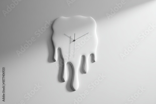 Creative Melting Effect White Wall Clock for Modern Home Art Decor
