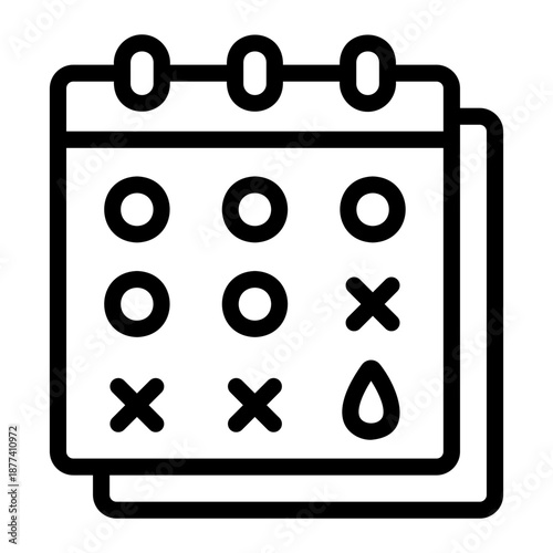 Menstrual Cycle Line Icon