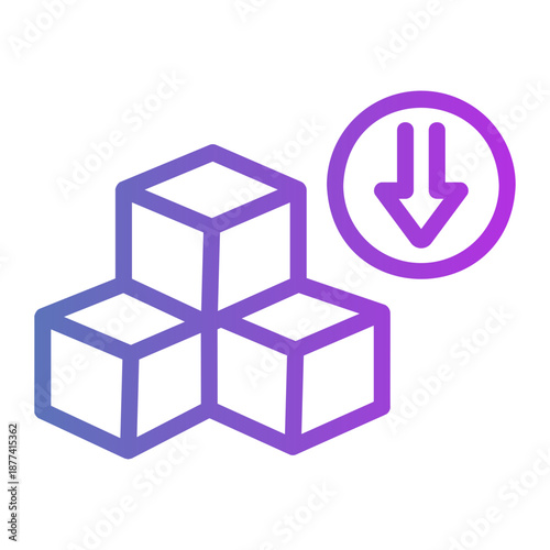 reduce sugar Line Gradient Icon