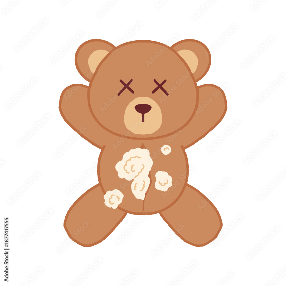 Obraz premium A charming flat illustration collection of cute cartoon teddy bears with sweet love themes. Featuring cupid bears, bows, wings, and halos, perfect for Valentine’s Day, greeting cards, baby showers, bi