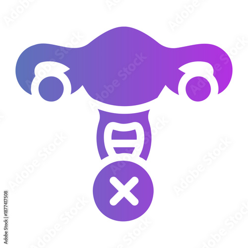 uterus Line Gradient Icon