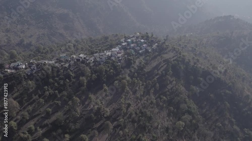 Village in the mountains, Rudraprayag, Uttarakhand, India