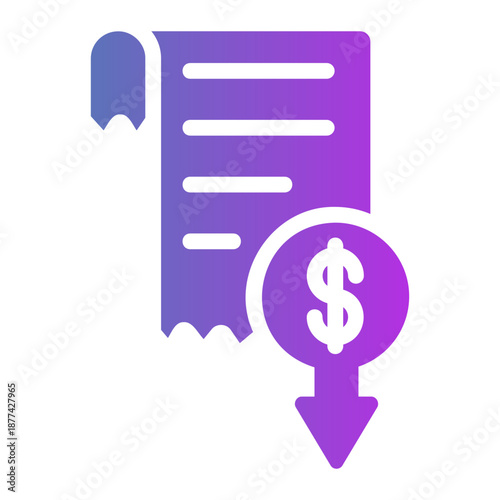Expense report Line Gradient Icon