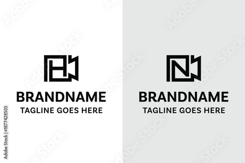 Letter H and N Video Camera Logo, symbolizing vision, creativity, and visual storytelling