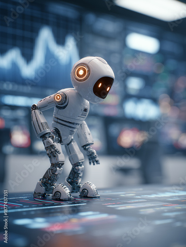 Cute robot in action