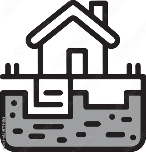 Building foundation icon