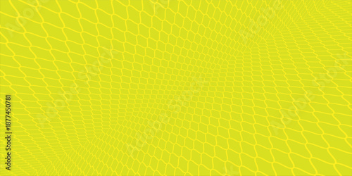 Yellow mesh texture for fishing nets. Seamless pattern for sportswear or soccer goals, volleyball nets, basketball hoops, hockey, athletics. Abstract mesh background, illustration.