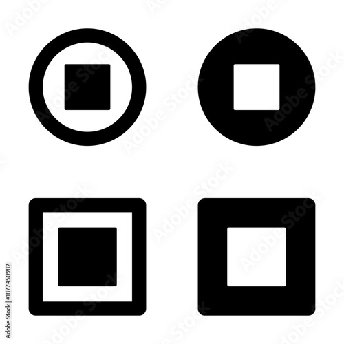 再生を止めるための操作用アイコンセット