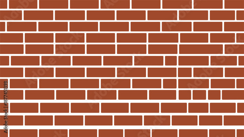 Seamless red brick wall texture background provides a classic architectural element for construction or design projects.
