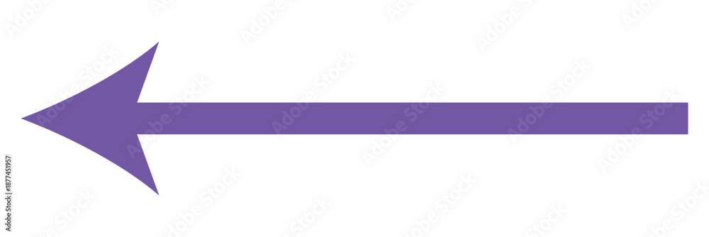 Fototapeta premium Long arrows icon set. Vector set of trendy long arrows left and right in flat style. Replaceable vector design. eps 10