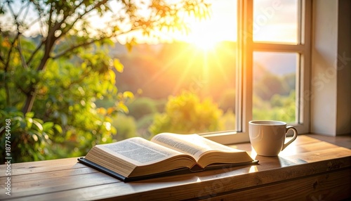 Wallpaper Mural Sacred Light Illuminating Open Holy Scripture Torontodigital.ca