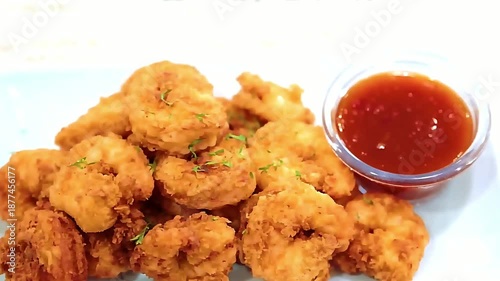 Deep Fried Shrimp with Sauce | Restaurant Style Prawn and Shrimp Appetizer Dish