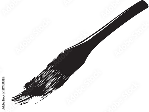 A gorgeous minimalist paintbrush vector illustration on a clean white background