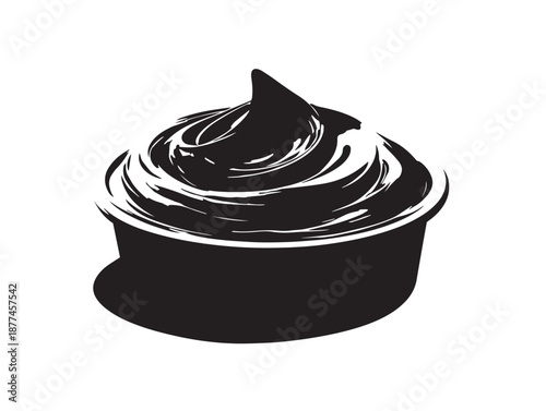 A beautiful solid black paste icon for modern interface and clipboard