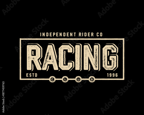 Motorcycle racing badges club emblems tshirt design Retro Racing Typography Graphics