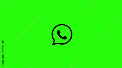 Mobile Messenger Icon , Modern App Symbol icon animation .