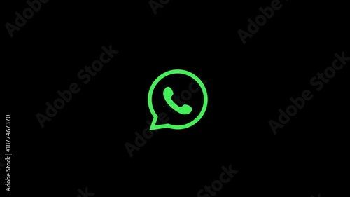 Mobile Messenger Icon , Modern App Symbol icon animation .