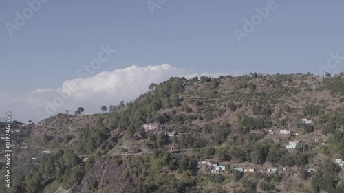 mountain landscape with Clouds, Rudraprayag, Uttarakhand, India