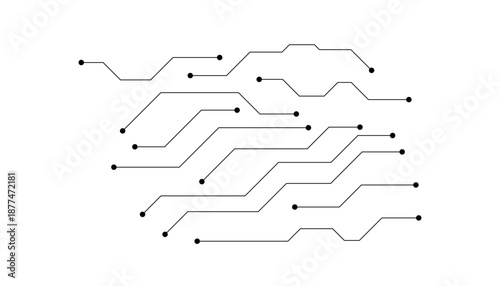 Abstract Tech Background: Minimalist Circuit Board Pattern