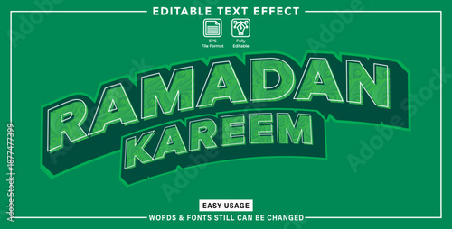 Editable text effect ramadan kareem style