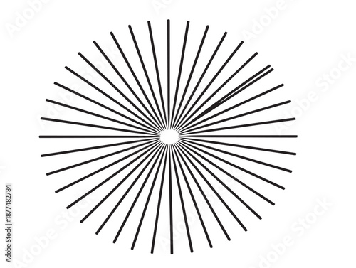 Simple radiant light rays symbol with beautiful modern aesthetics  