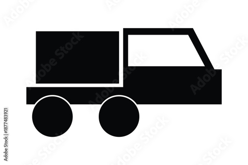 Delivery track icon icon, order and parcel track delivery icon, delivery on track icon, truck isolated on white background.