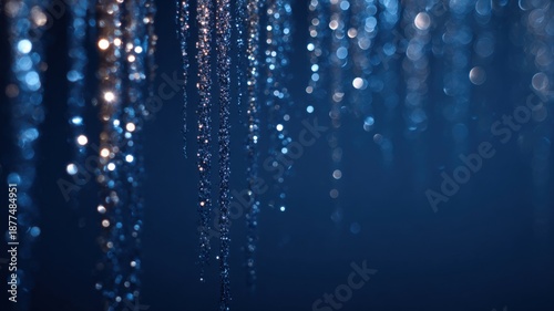 Elegant Glitter Streamer Curtain with Bokeh Effect, Perfect for Festive Celebrations and Backgrounds © The Little Hut